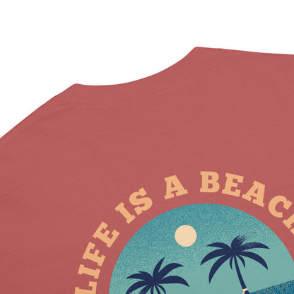 Life Is A Beach men garment-dyed heavyweight t-shirt