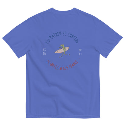 I'd Rather Be Surfing Biarritz men garment-dyed heavyweight t-shirt