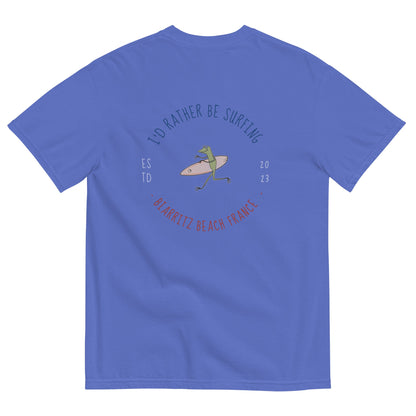 I'd Rather Be Surfing Biarritz women's garment-dyed heavyweight t-shirt