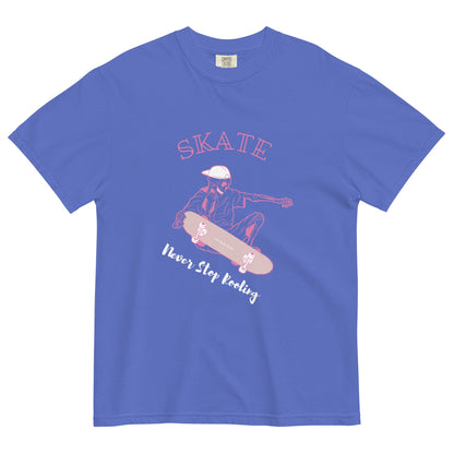 Skating Never Stop Roling women's garment-dyed heavyweight t-shirt