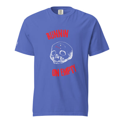 Runnin on empty men garment-dyed heavyweight t-shirt