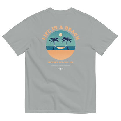 Life Is A Beach women's garment-dyed heavyweight t-shirt