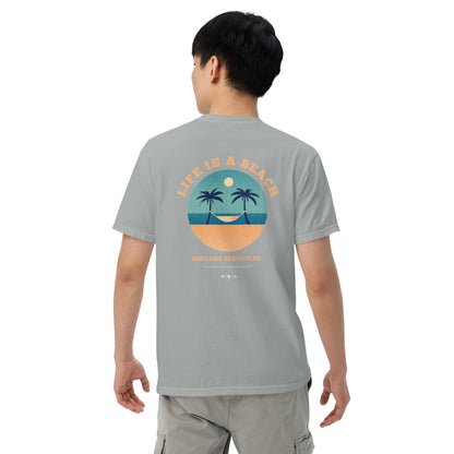 Life Is A Beach men garment-dyed heavyweight t-shirt