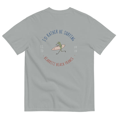 I'd Rather Be Surfing Biarritz men garment-dyed heavyweight t-shirt