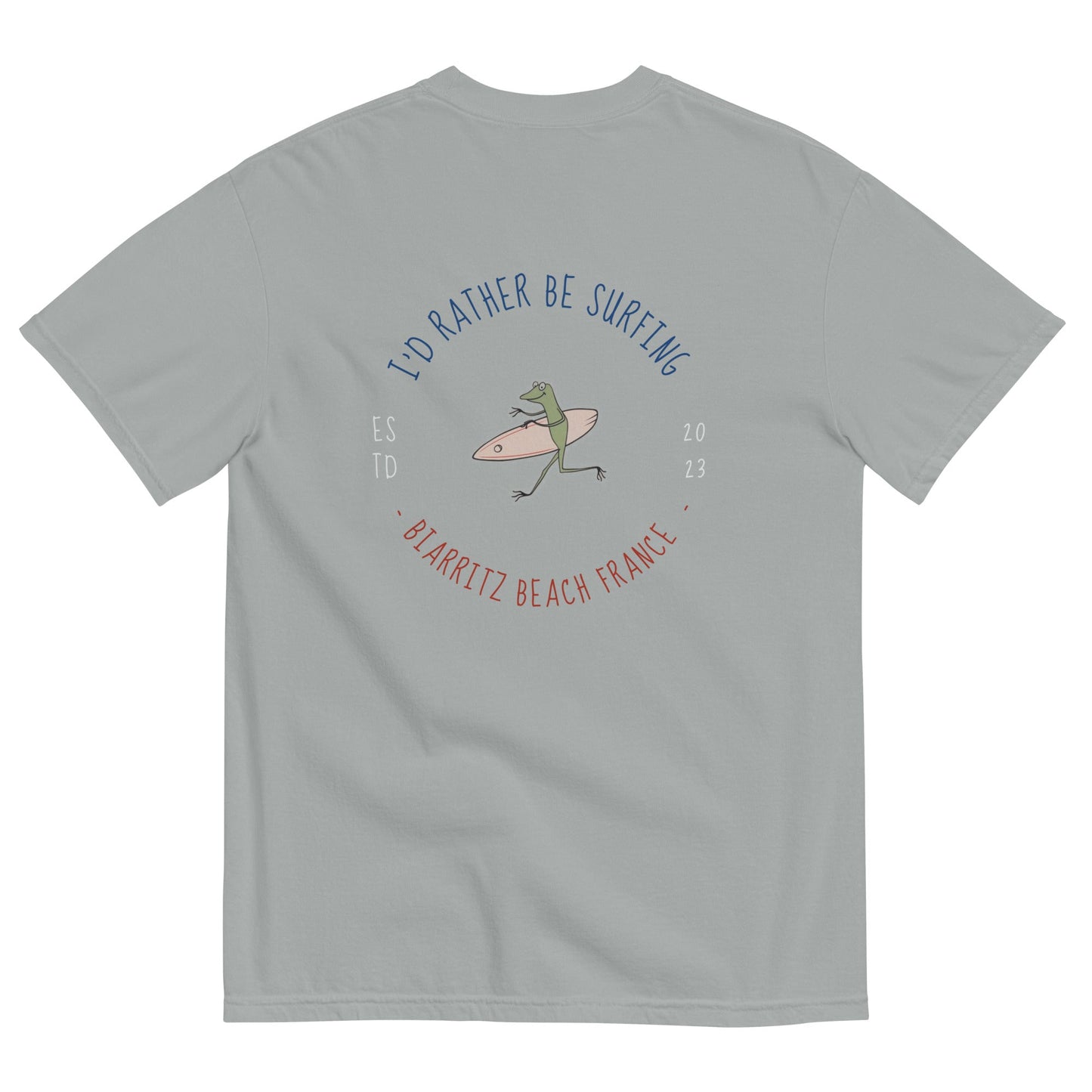 I'd Rather Be Surfing Biarritz women's garment-dyed heavyweight t-shirt