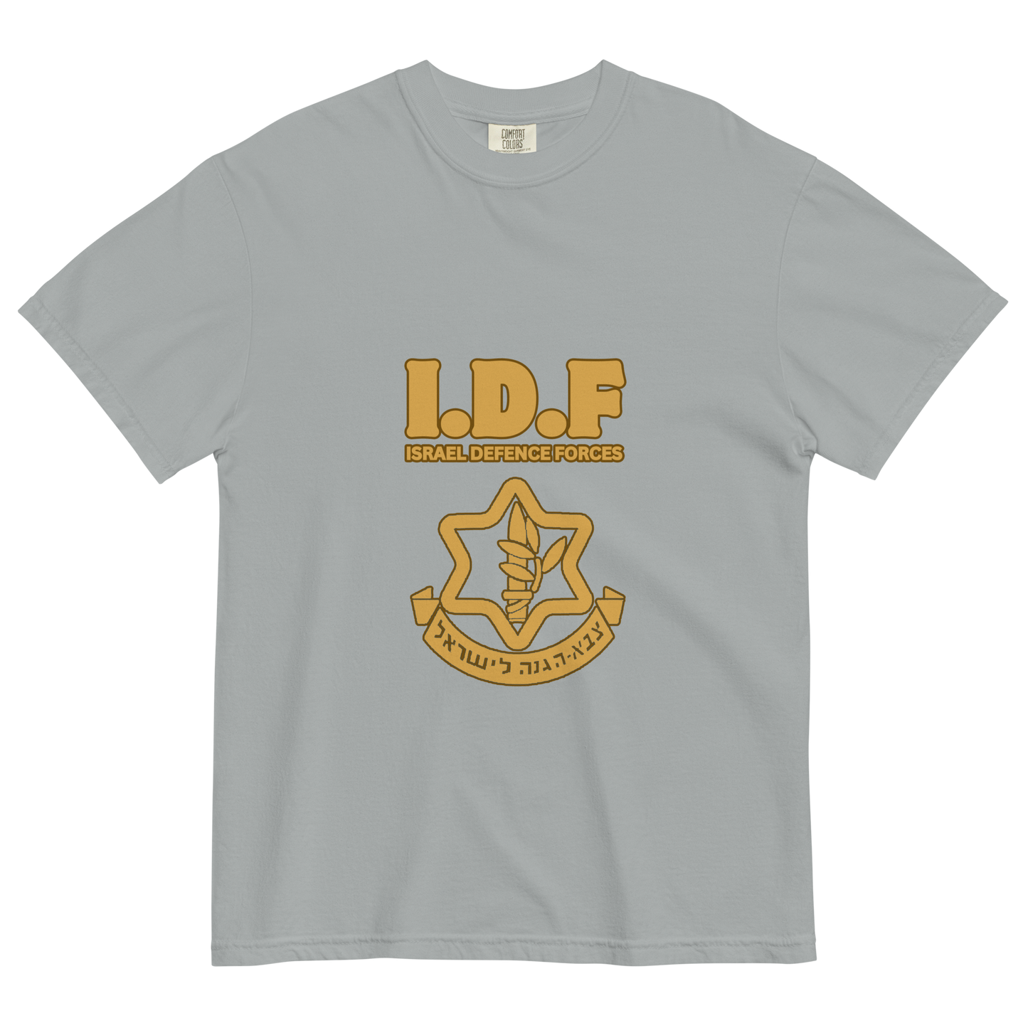 Vintage IDF logo men's garment-dyed heavyweight t-shirt