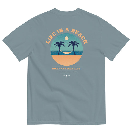 Life Is A Beach men garment-dyed heavyweight t-shirt