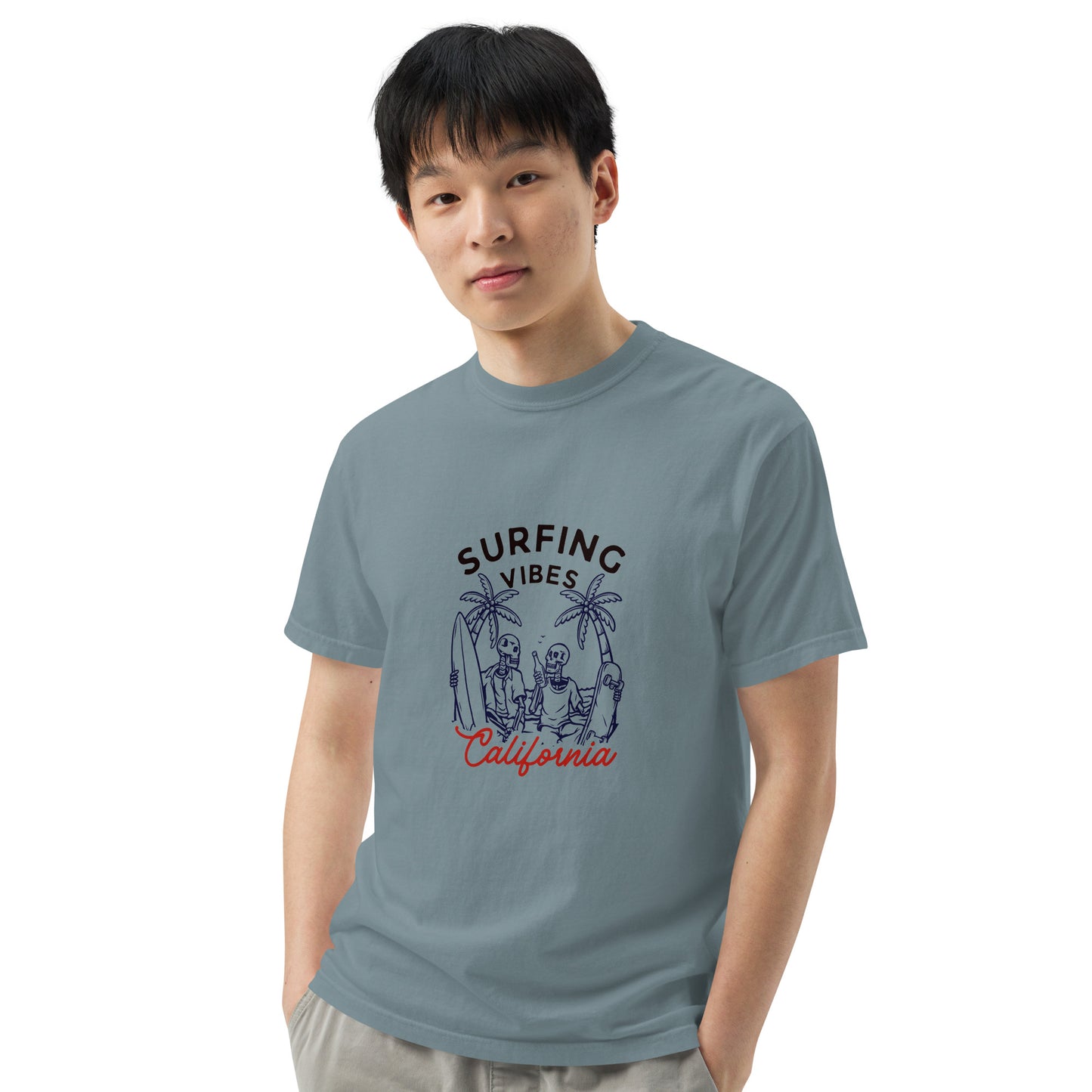 Surfing Vibes California men garment-dyed heavyweight t-shirt