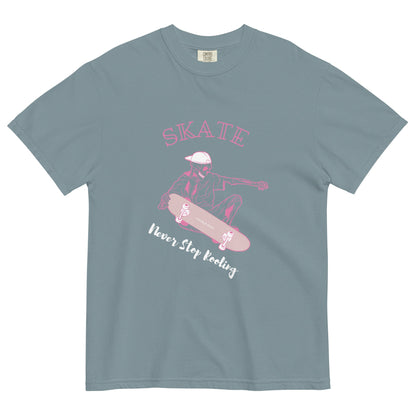 Skating Never Stop Roling women's garment-dyed heavyweight t-shirt