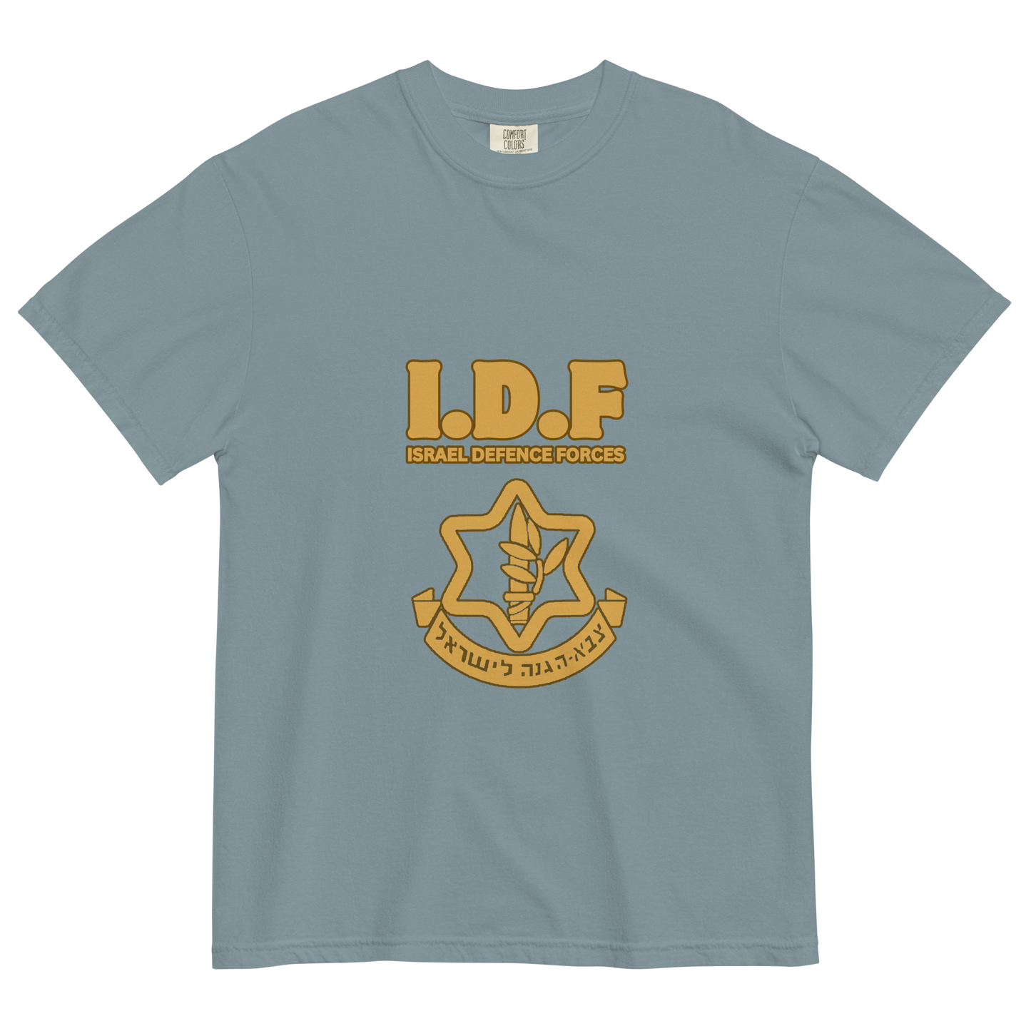 Vintage IDF logo men's garment-dyed heavyweight t-shirt