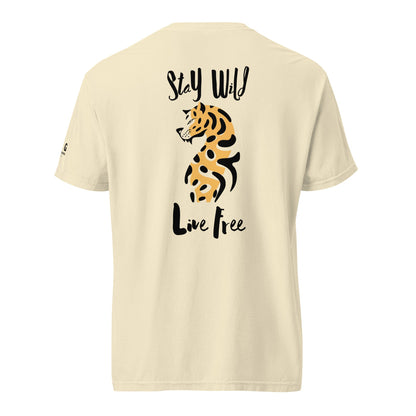 Wild Live Free men garment-dyed heavyweight t-shirt