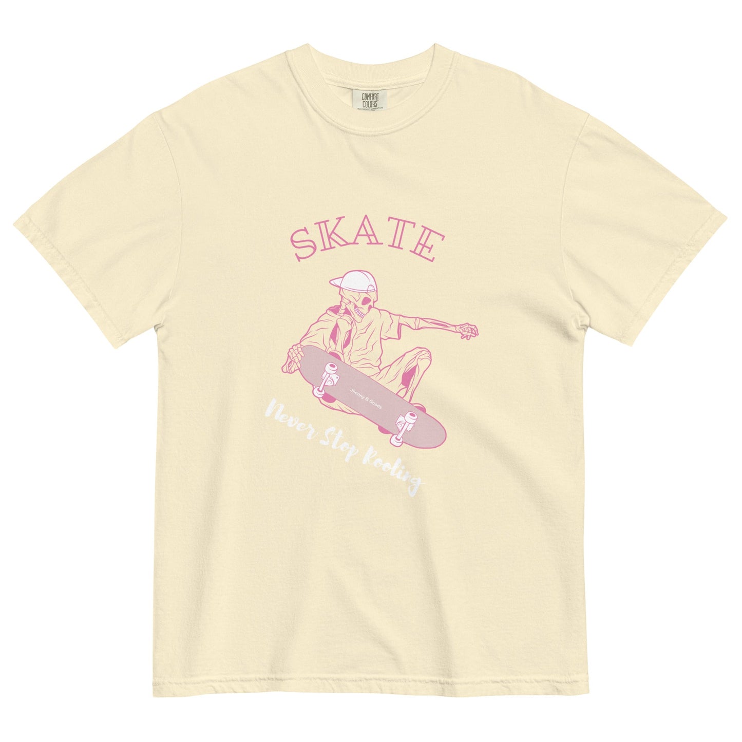 Skating Never Stop Roling women's garment-dyed heavyweight t-shirt