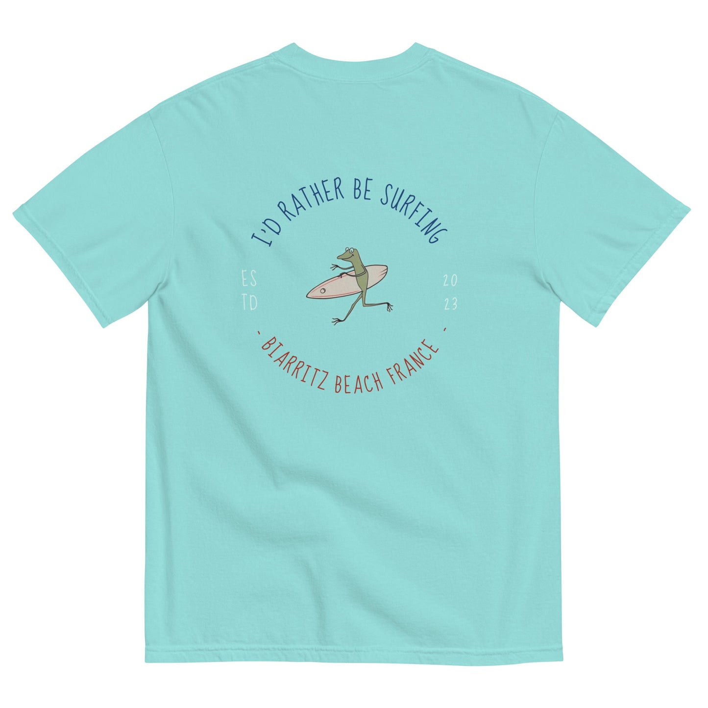 I'd Rather Be Surfing Biarritz women's garment-dyed heavyweight t-shirt