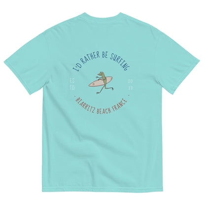 I'd Rather Be Surfing Biarritz women's garment-dyed heavyweight t-shirt