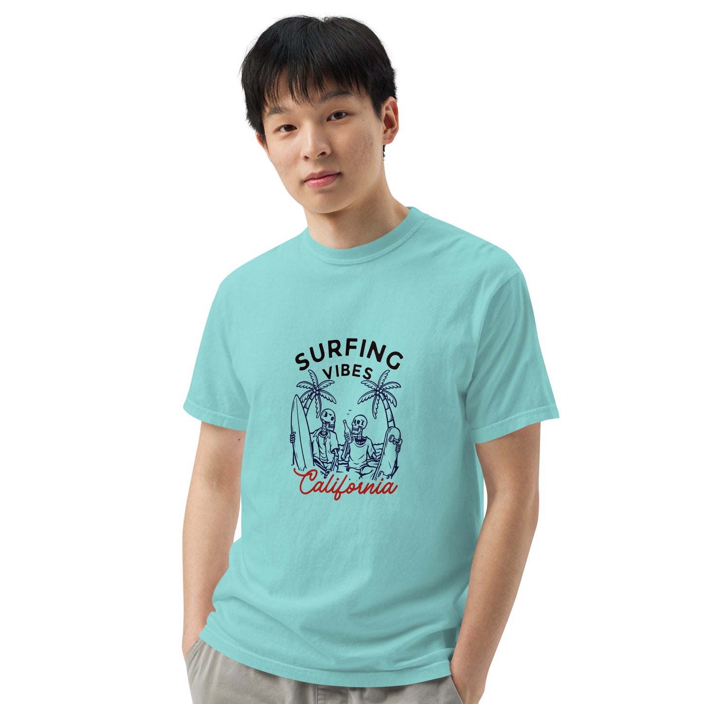 Surfing Vibes California men garment-dyed heavyweight t-shirt