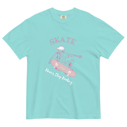 Skating Never Stop Roling women's garment-dyed heavyweight t-shirt