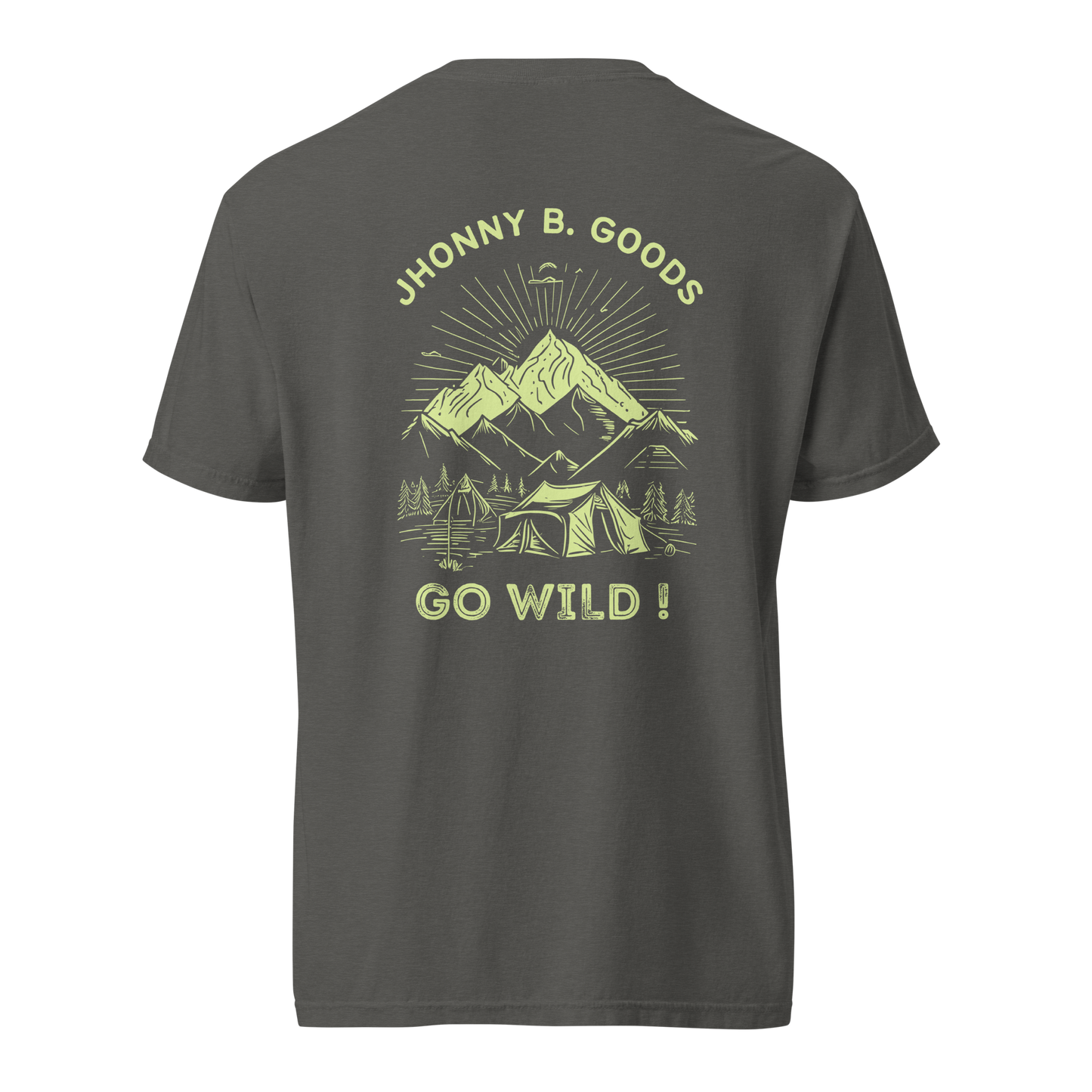 Men's Go Wild garment Emroidered -dyed heavyweight t-shirt