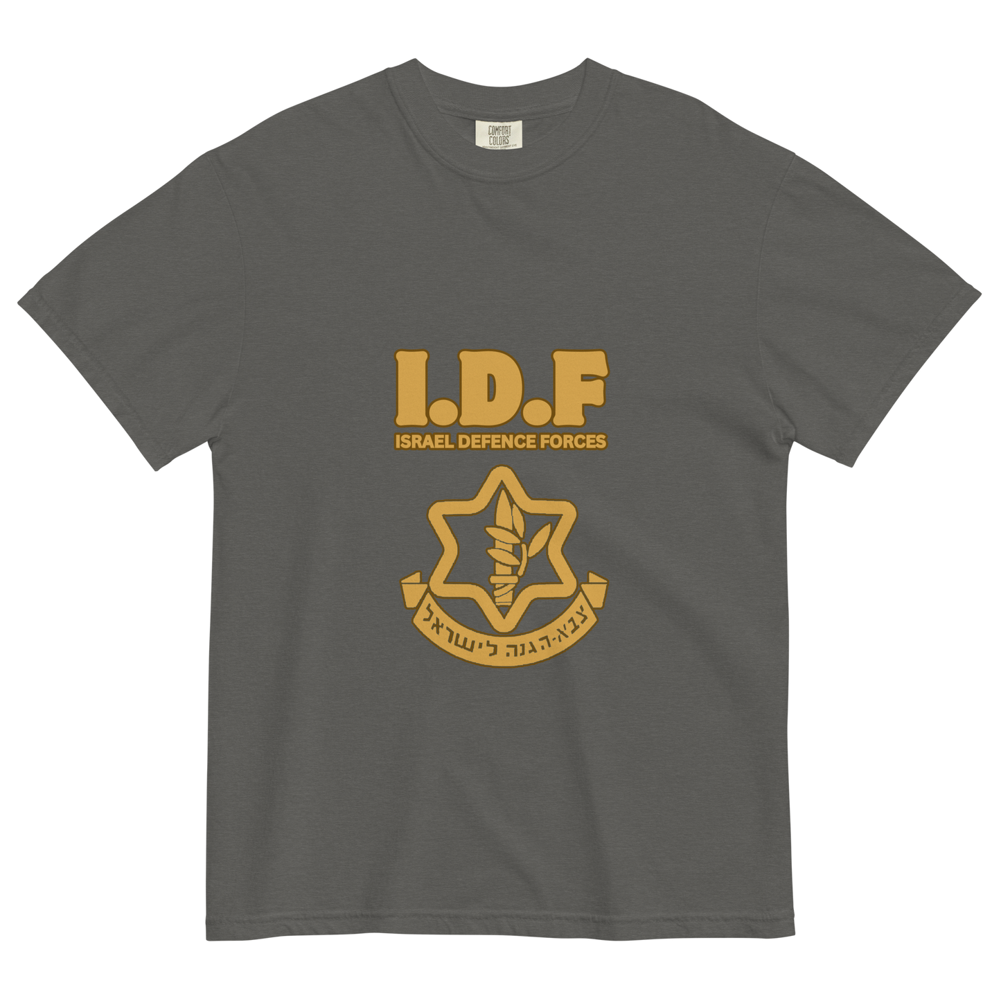 Vintage IDF logo men's garment-dyed heavyweight t-shirt