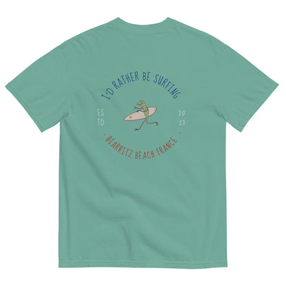 I'd Rather Be Surfing Biarritz women's garment-dyed heavyweight t-shirt