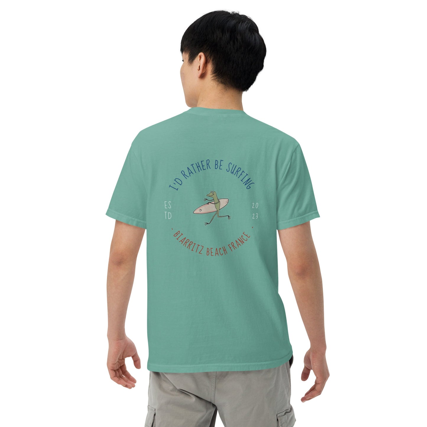 I'd Rather Be Surfing Biarritz women's garment-dyed heavyweight t-shirt