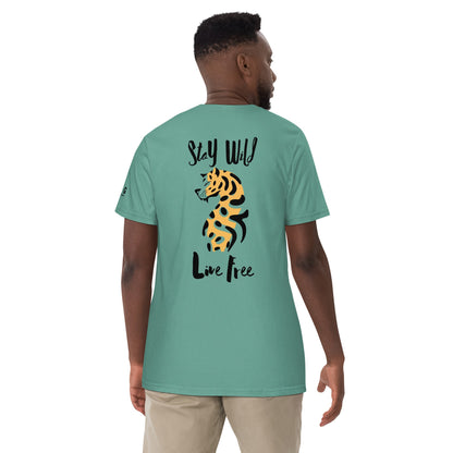 Wild Live Free men garment-dyed heavyweight t-shirt