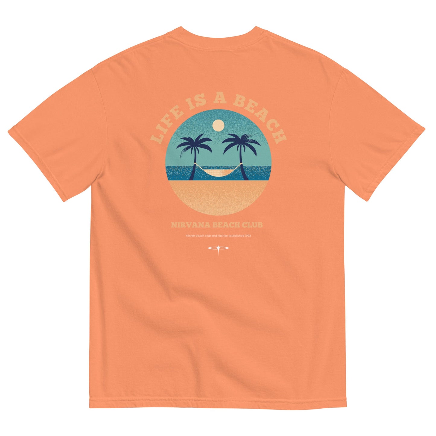 Life Is A Beach women's garment-dyed heavyweight t-shirt