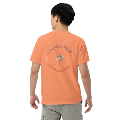 I'd Rather Be Surfing Biarritz men garment-dyed heavyweight t-shirt