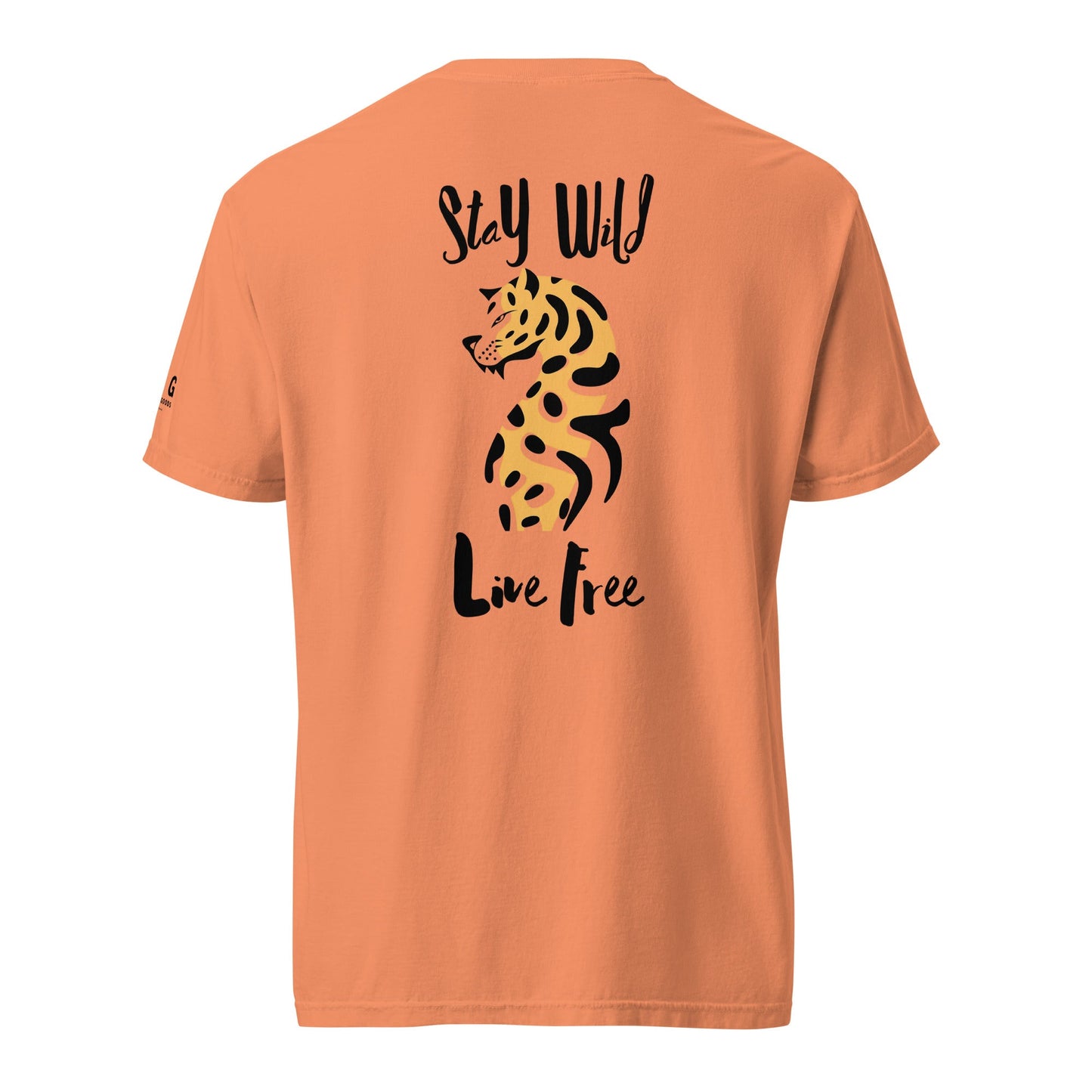 Wild Live Free men garment-dyed heavyweight t-shirt