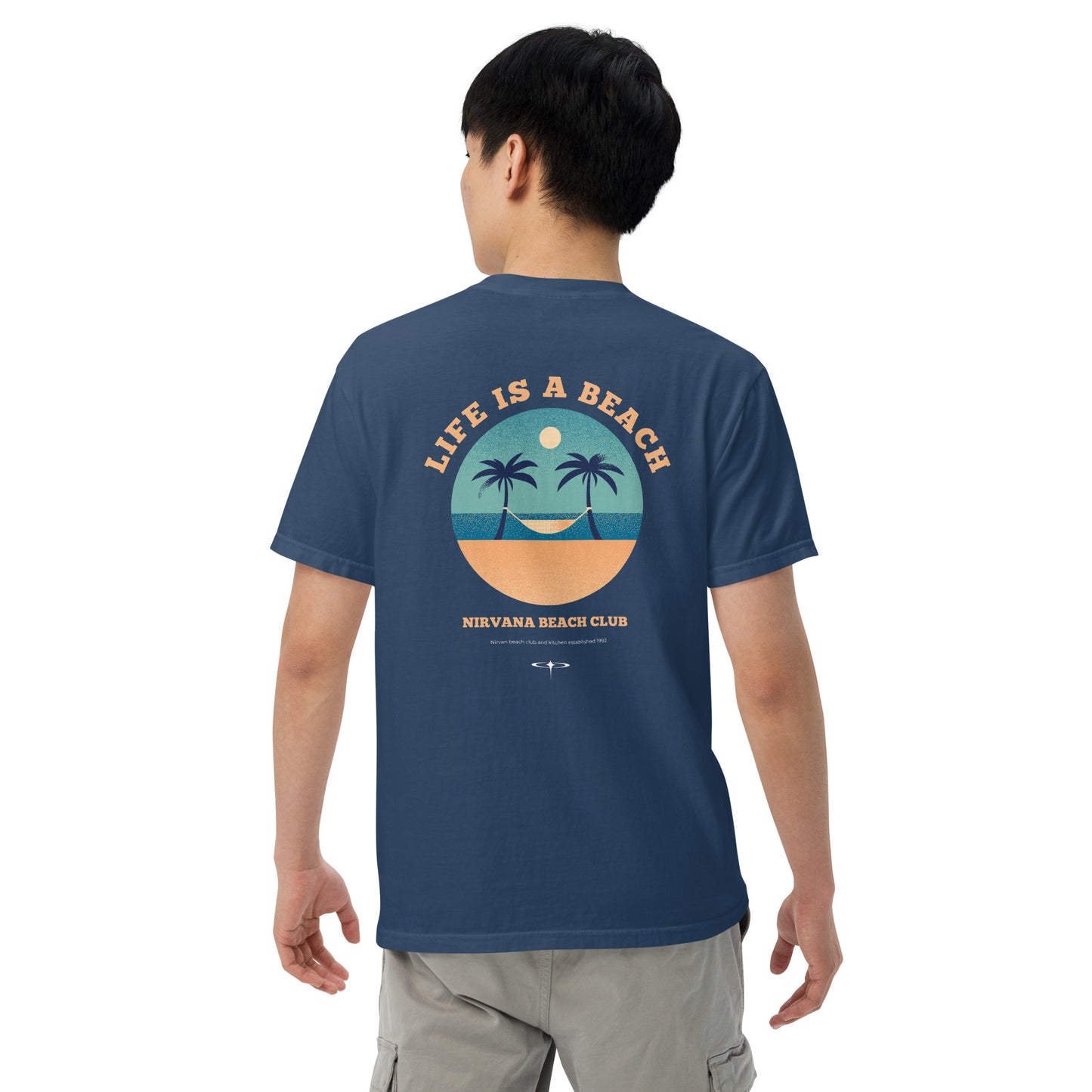 Life Is A Beach men garment-dyed heavyweight t-shirt