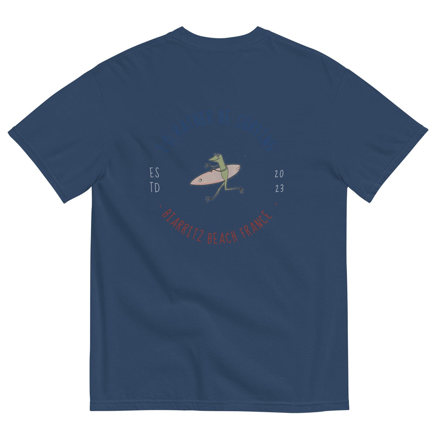 I'd Rather Be Surfing Biarritz women's garment-dyed heavyweight t-shirt