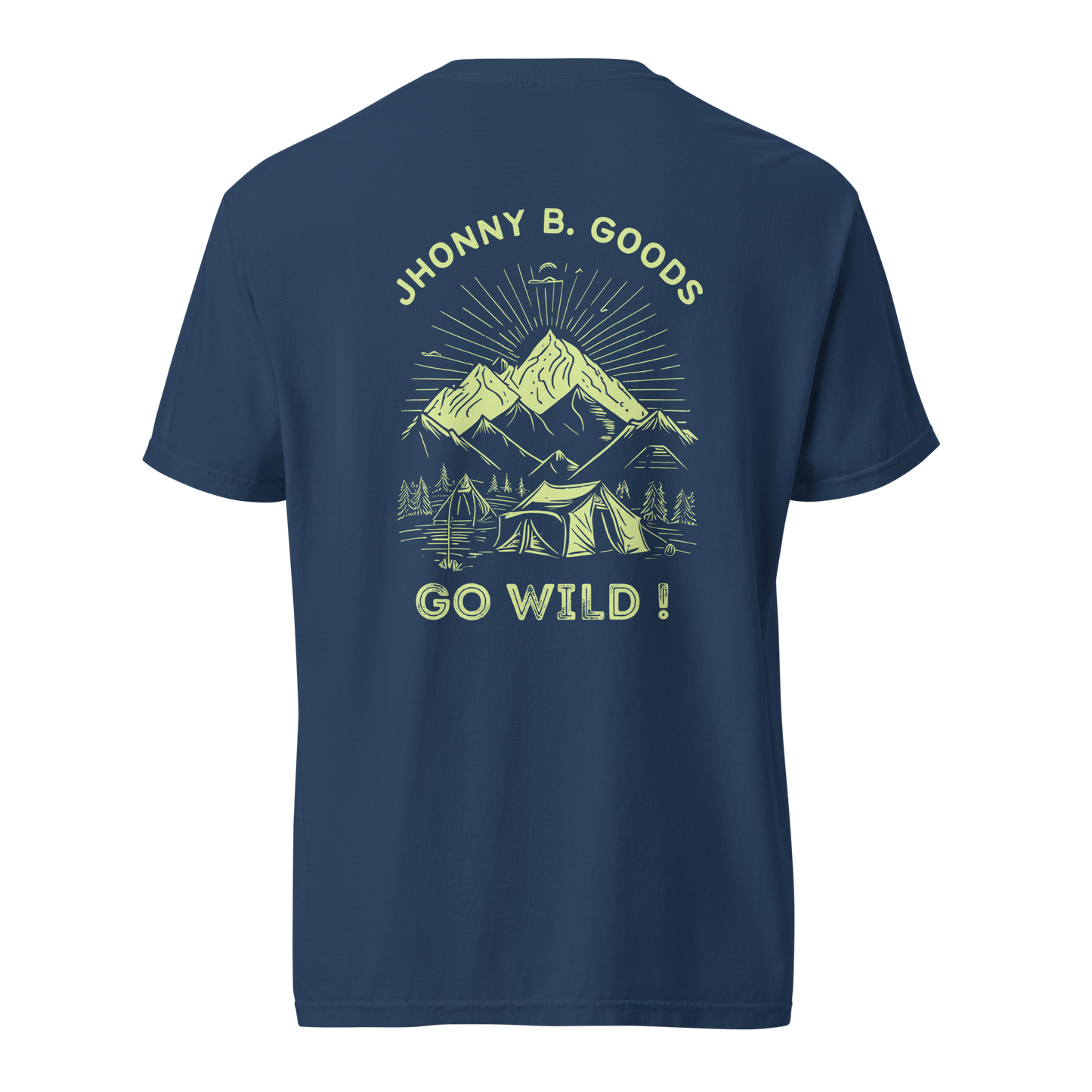 Men's Go Wild garment Emroidered -dyed heavyweight t-shirt