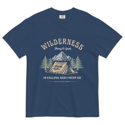 Men's Wilderness Is Calling garment-dyed heavyweight t-shirt