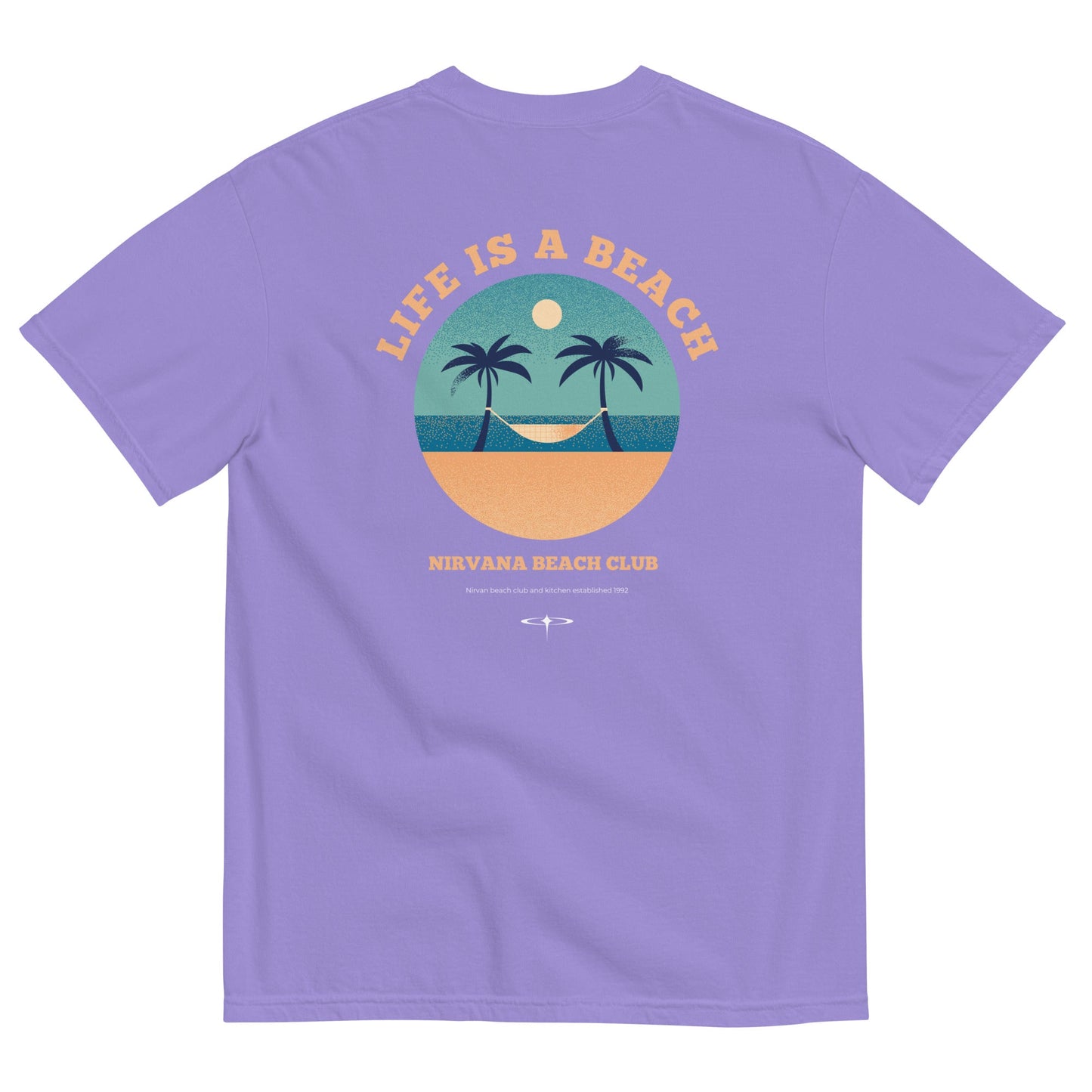 Life Is A Beach women's garment-dyed heavyweight t-shirt