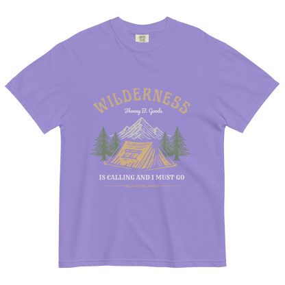 Men's Wilderness Is Calling garment-dyed heavyweight t-shirt