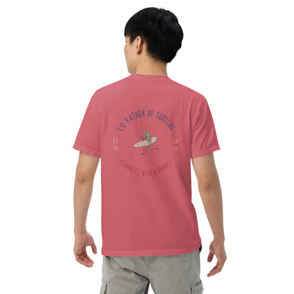 I'd Rather Be Surfing Biarritz men garment-dyed heavyweight t-shirt