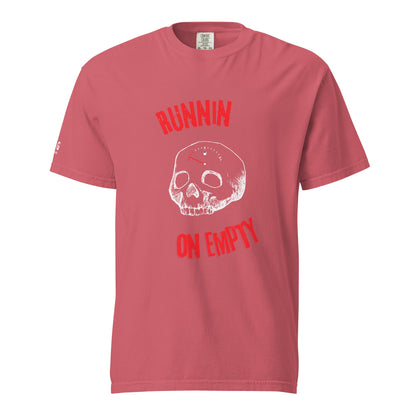 Runnin on empty women's garment-dyed heavyweight t-shirt