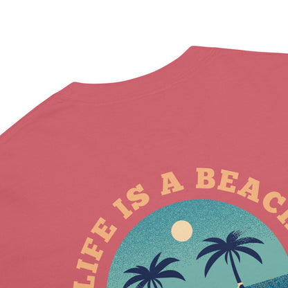 Life Is A Beach men garment-dyed heavyweight t-shirt