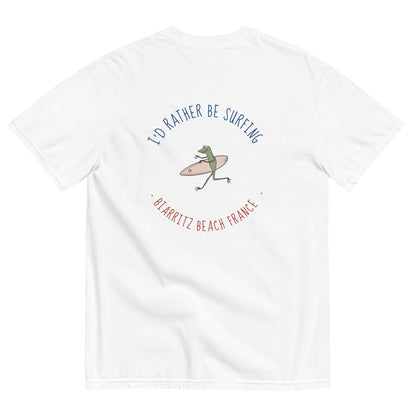 I'd Rather Be Surfing Biarritz men garment-dyed heavyweight t-shirt