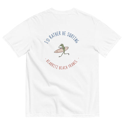 I'd Rather Be Surfing Biarritz women's garment-dyed heavyweight t-shirt