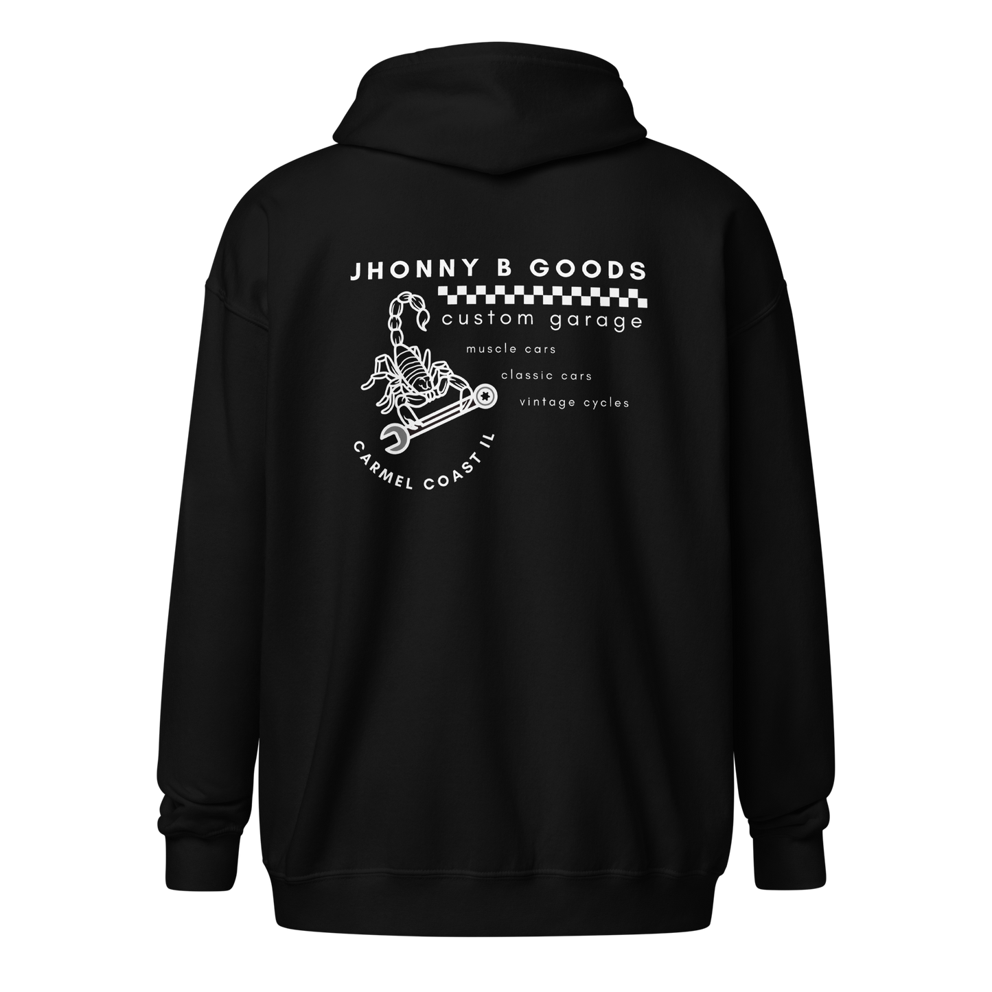 Custom Garage men's heavy blend zip hoodie