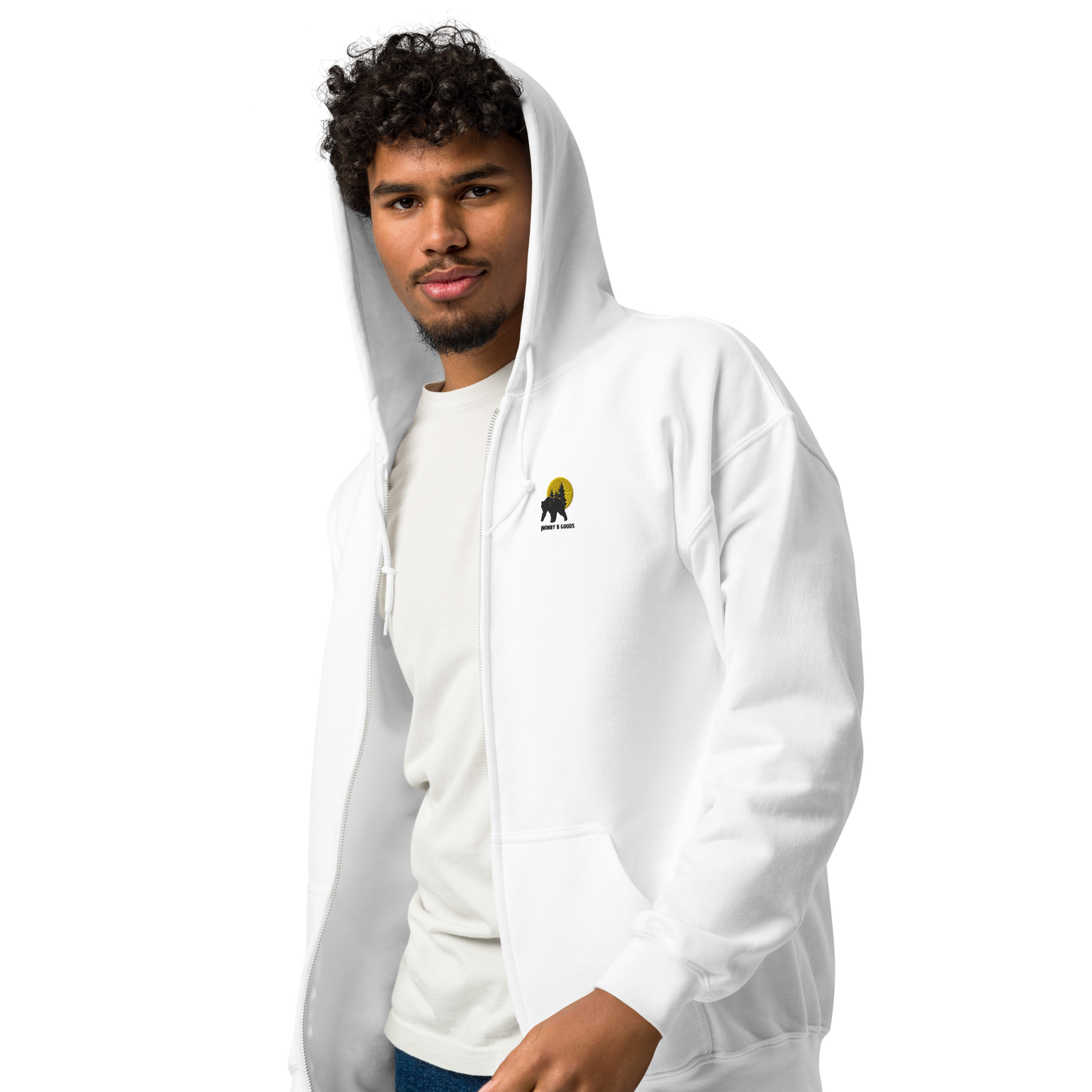 Go Wild - Bear heavy blend zip hoodie