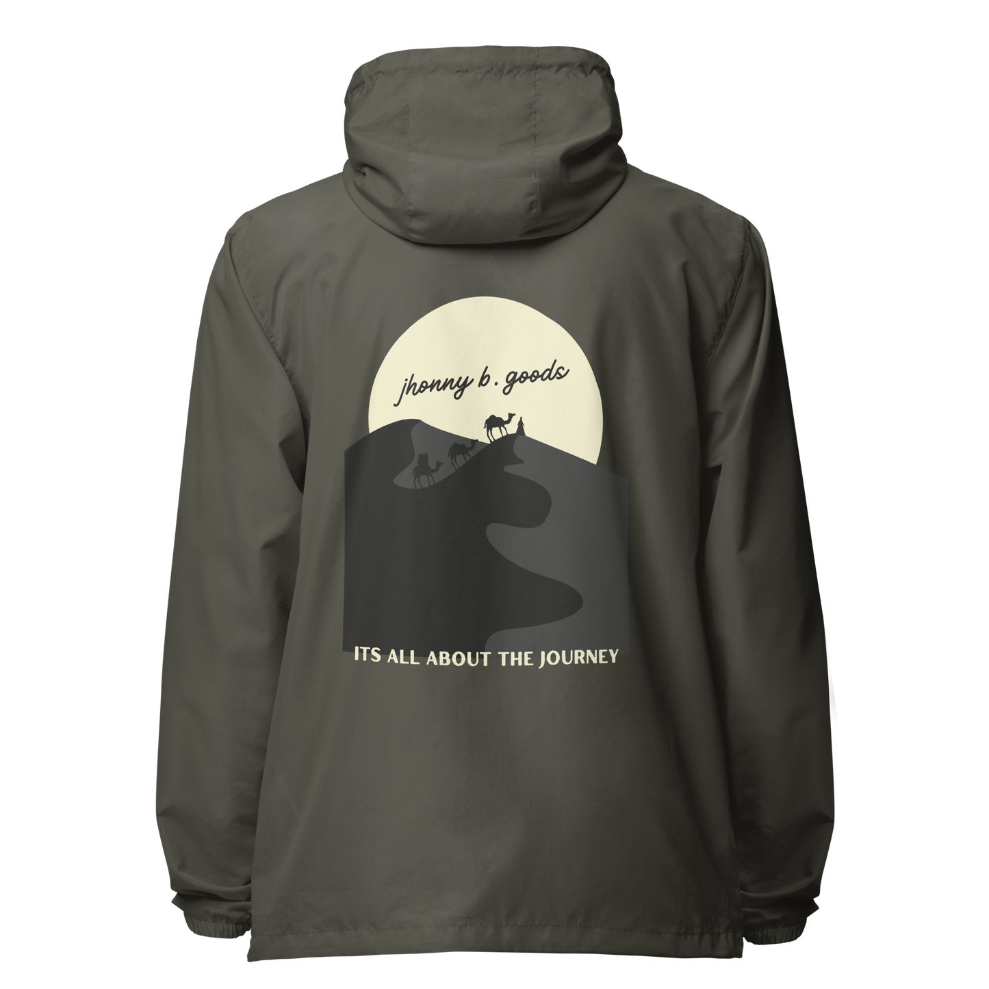 Men's Its all About The Journey  lightweight zip up windbreaker