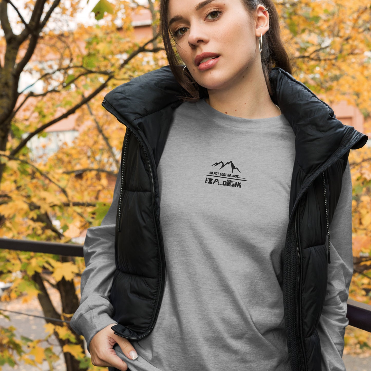 Not Lost Embroiderd Women's Long Sleeve Tee