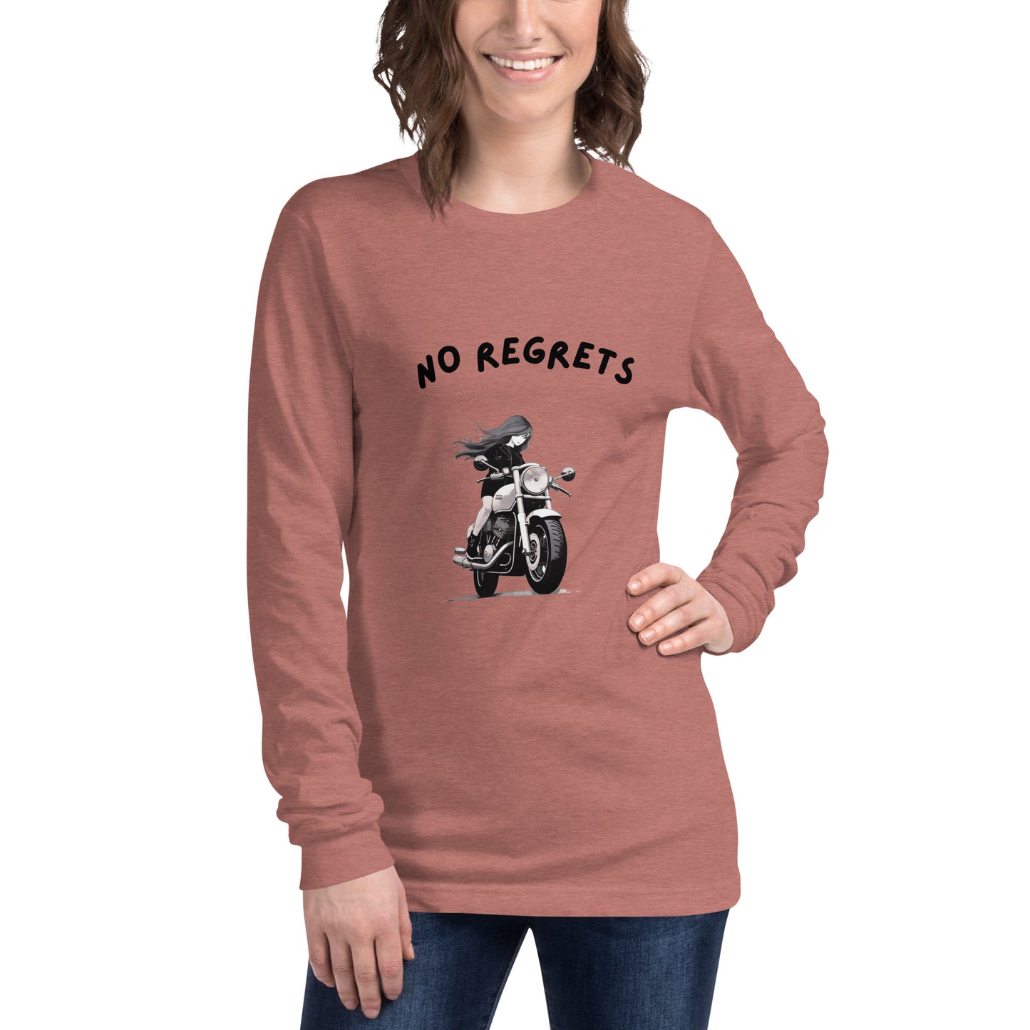 No Regrets  Womens Long Sleeve Tee