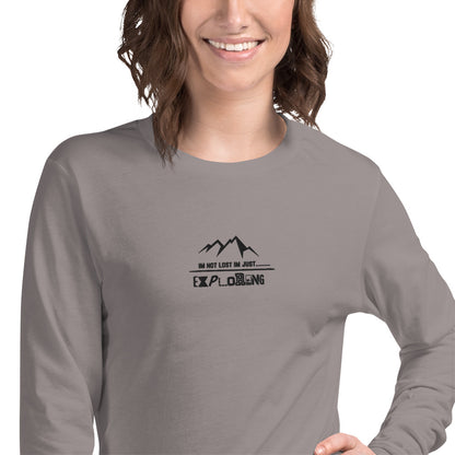 Not Lost Embroiderd Women's Long Sleeve Tee