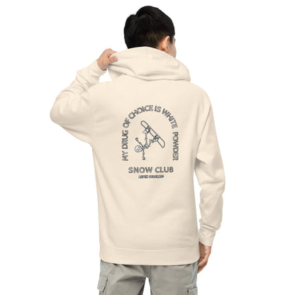 White Powder Snow Club women's midweight hoodie