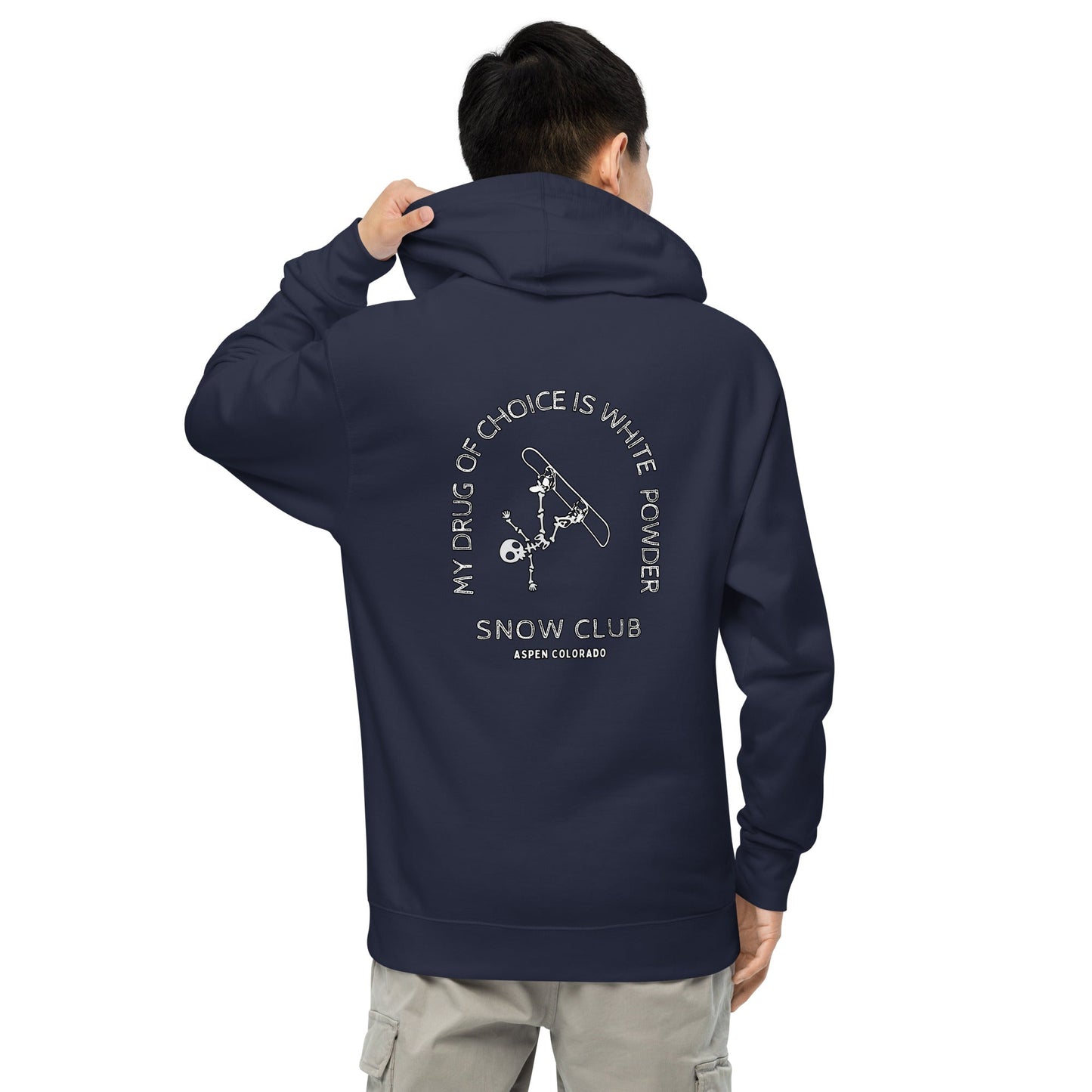 White Powder Snow Club women's midweight hoodie