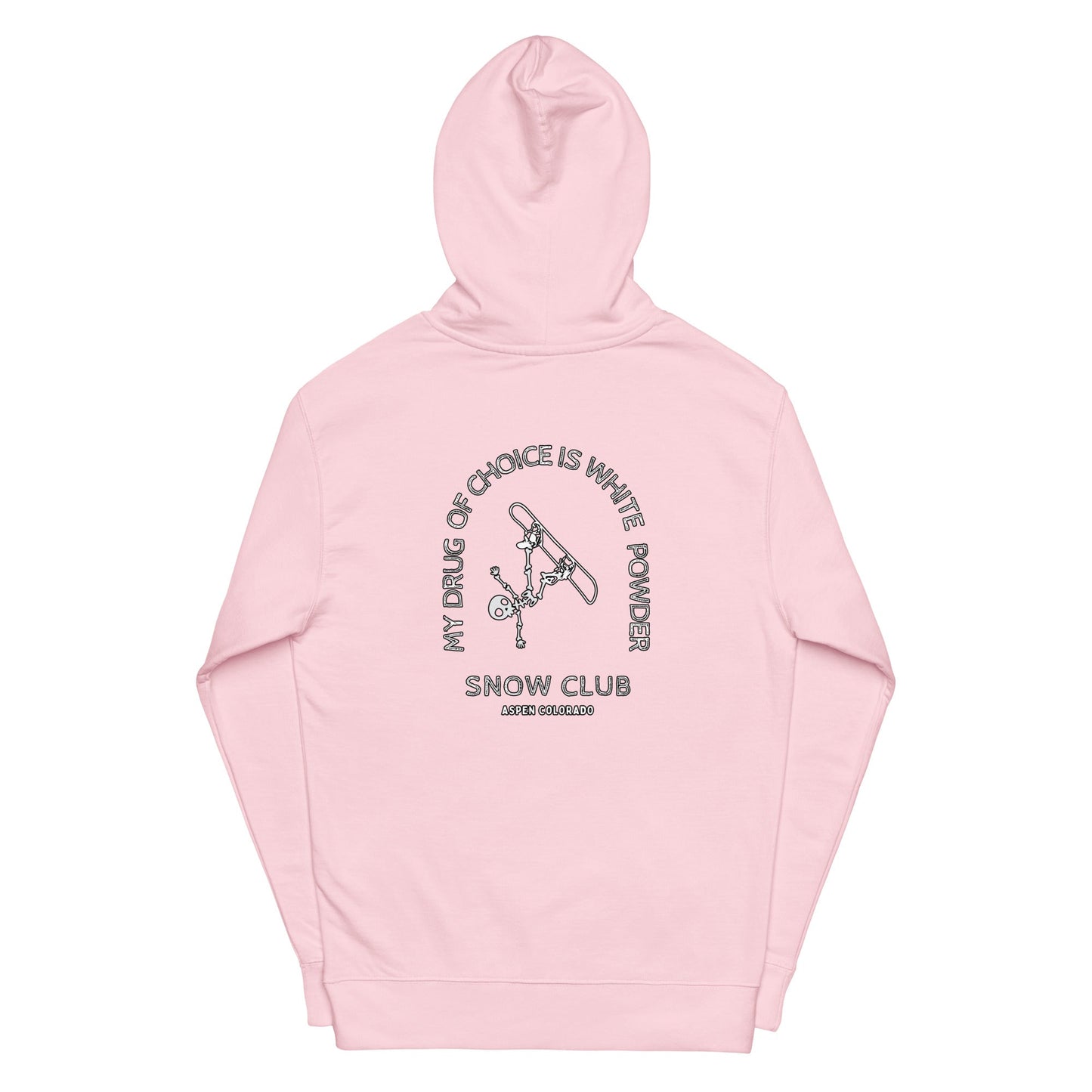 White Powder Snow Club women's midweight hoodie