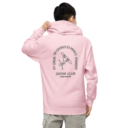 White Powder Snow Club women's midweight hoodie