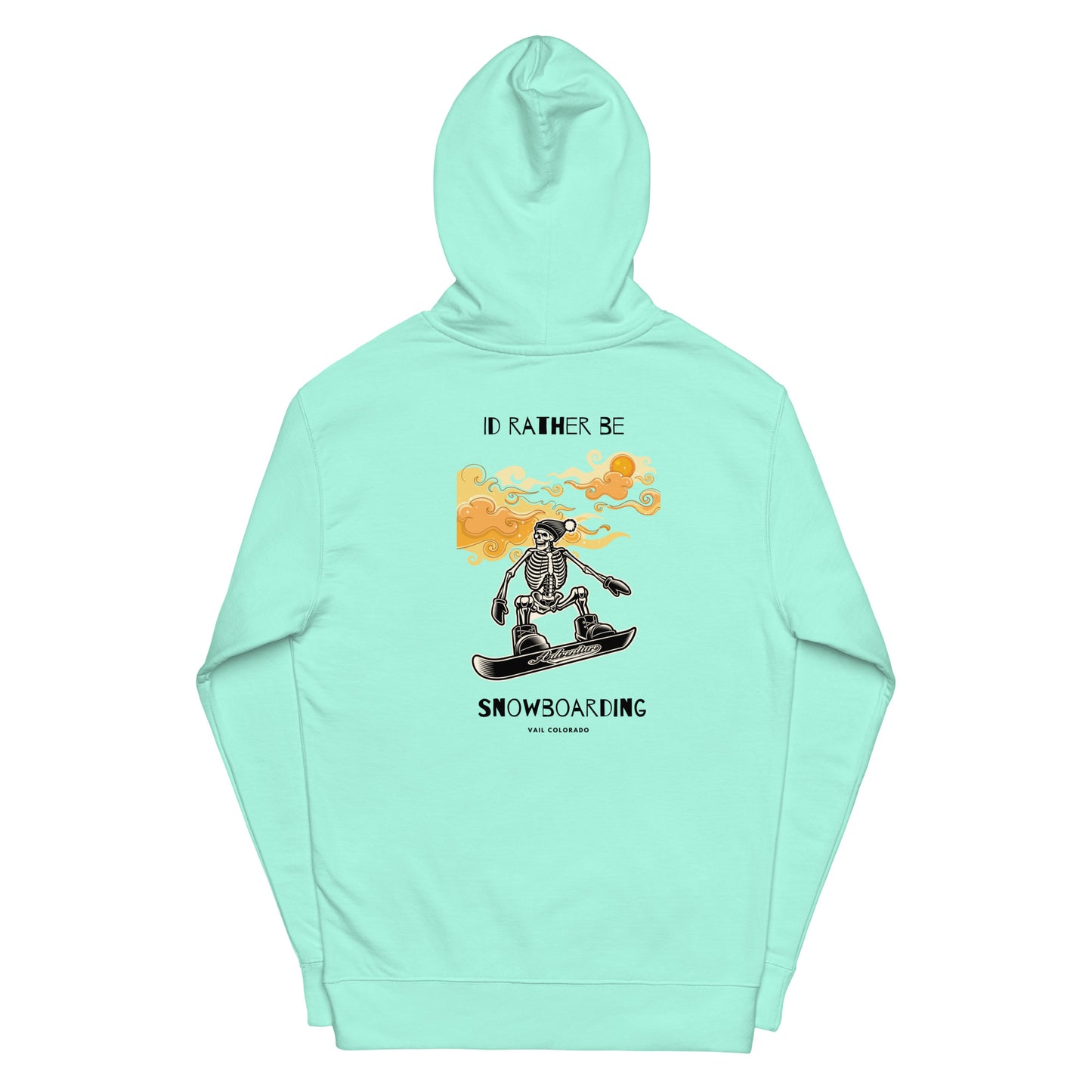 Id Rather Be Snowboarding men midweight hoodie